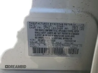 2017 Nissan Sentra SV z VIN 3N1AB7AP3HY395508, wystawiony jako Copart lot #49836395 z przebiegiem 69 827 mil mil oraz Szkoda całkowita • Salvage title. Historia ofert i sprzedaży dostępna na DreamBid. Obrazek 12.