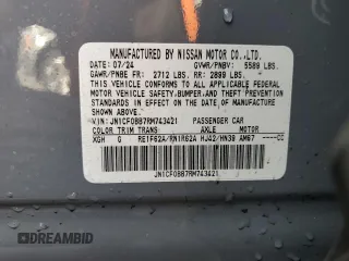 2024 Nissan ARIYA Engage with VIN JN1CF0BB7RM743421, listed as a Copart auction lot 50048235 with 2,534 mi miles and Salvage Title. Bid and sale history available at DreamBid. Image 13.