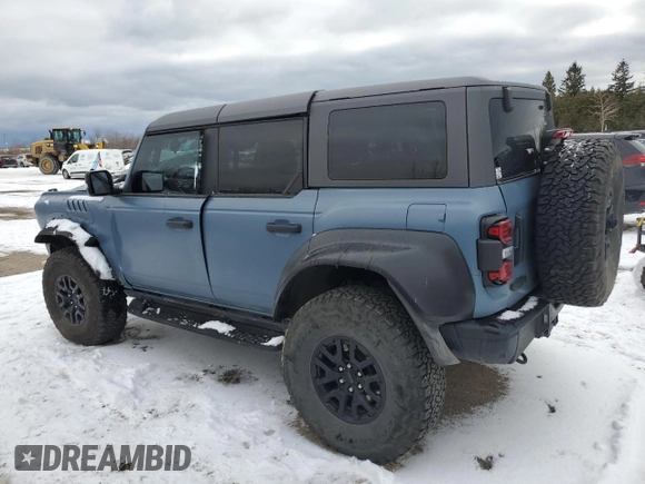 2023 Ford Bronco Raptor z VIN 1FMEE5JR9PLB57242, wystawiony jako Copart lot #88727685 z przebiegiem 43 259 mil mil oraz Szkoda całkowita • Salvage title. Historia ofert i sprzedaży dostępna na DreamBid. Obrazek 2.