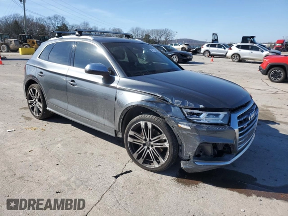 2018 Audi SQ5 Premium Plus with VIN WA1A4AFY3J2168887, listed as a Copart auction lot 42715805 with 49,306 mi miles and Salvage Title. Bid and sale history available at DreamBid. Image 4.