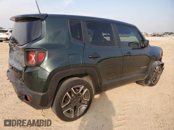 2021 Jeep Renegade Jeepster with VIN ZACNJCAB8MPM52358, listed as a Copart auction lot 51092775 with 33,041 mi miles and Salvage title. Bid and sale history available at DreamBid. Image 3.