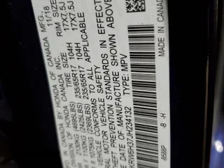 2018 Honda CR-V LX with VIN 2HKRW6H37JH234132, listed as a Copart auction lot 86169604 with 136,342 mi miles and Salvage Title. Bid and sale history available at carsss.com. Image 15.