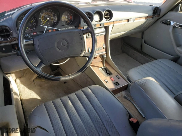 1987 Mercedes-Benz 560 Series 560SL with VIN WDBBA48D0HA056013, listed as a Copart auction lot 77407894 with NaN miles and Clean Title. Bid and sale history available at carsss.com. Image 8.
