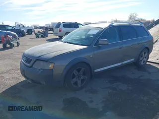 2004 Audi allroad A6 V8 with VIN WA1YL54B24N092668, listed as a IAAI auction lot 41412440 with 146,523 mi miles and . Bid and sale history available at DreamBid. Image 2.