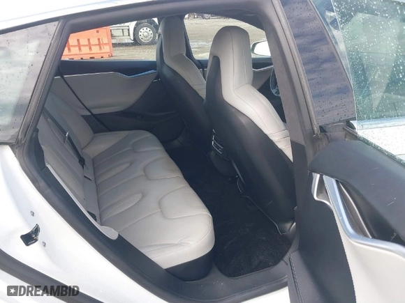 2016 Tesla Model S 90D with VIN 5YJSA1E21GF129964, listed as a IAAI auction lot 41817494 with NaN miles. Bid and sale history available at carsss.com. Image 8.