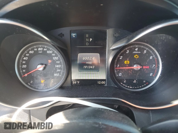 2018 Mercedes-Benz C 300 with VIN 55SWF4JB7JU249204, listed as a Copart auction lot 46853745 with 191,343 mi miles and Salvage title. Bid and sale history available at DreamBid. Image 9.