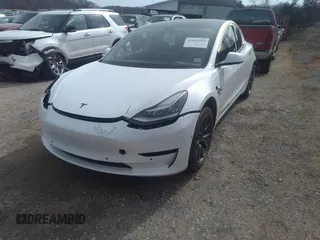 2020 Tesla Model 3 Standard Range Plus with VIN 5YJ3E1EA0LF597839, listed as a IAAI auction lot 41639219 with 49,220 mi miles. Bid and sale history available at carsss.com. Image 6.