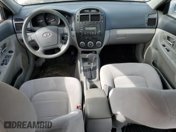 2008 Kia Spectra EX z VIN KNAFE121185541321, wystawiony jako Copart lot #55216295 z przebiegiem 120 833 mil mil oraz Szkoda całkowita • Salvage title. Historia ofert i sprzedaży dostępna na DreamBid. Obrazek 8.