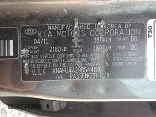 2011 Kia Forte EX with VIN KNAFU4A29B5448164, listed as a Copart auction lot 70078934 with 111,921 mi miles and Salvage Title. Bid and sale history available at carsss.com. Image 14.