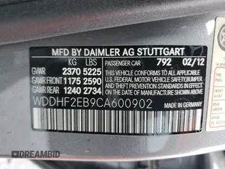 2012 Mercedes-Benz E 350 Luxury with VIN WDDHF2EB9CA600902, listed as a Copart auction lot 44227745 with 114,229 mi miles and Clean title. Bid and sale history available at DreamBid. Image 12.