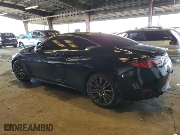 2022 Infiniti Q60 Red Sport 400 with VIN JN1FV7LKXNM660681, listed as a Copart auction lot 48709535 with 8,462 mi miles and Non repairable. Bid and sale history available at DreamBid. Image 2.