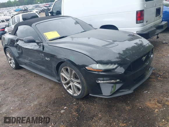 2019 Ford Mustang GT Premium with VIN 1FATP8FF8K5202115, listed as a IAAI auction lot 42085416 with 73,548 mi miles and . Bid and sale history available at DreamBid. Image 1.