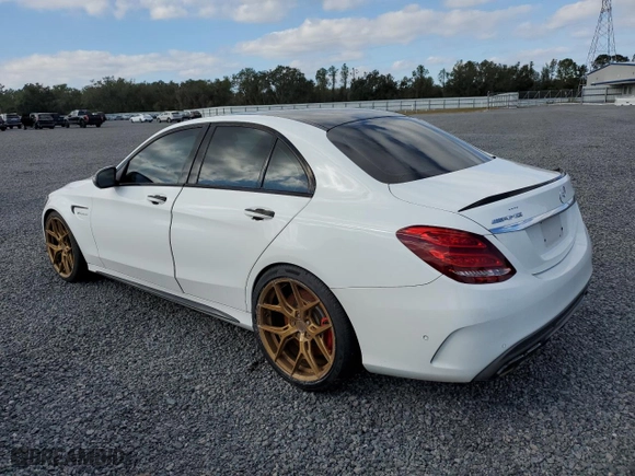 2016 Mercedes-Benz C-Class AMG C 63 S with VIN 55SWF8HB3GU098996, listed as a Copart auction lot 85614514 with 85,422 mi miles and Salvage Title. Bid and sale history available at carsss.com. Image 2.
