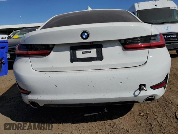 2021 BMW 3 Series 330i xDrive with VIN WBA5R7C03MFK49232, listed as a Copart auction lot 72746864 with 0 mi miles and Salvage Title. Bid and sale history available at carsss.com. Image 6.