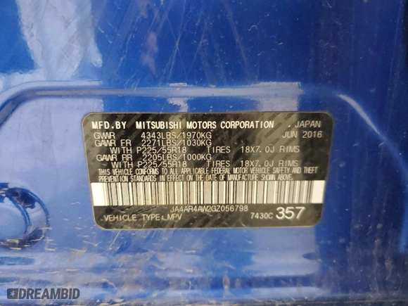 2016 Mitsubishi Outlander Sport 2.4 SEL with VIN JA4AR4AW2GZ056798, listed as a Copart auction lot 51449865 with 113,467 mi miles and Clean Title. Bid and sale history available at carsss.com. Image 13.