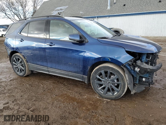 2022 Chevrolet Equinox RS with VIN 3GNAXMEV0NS201500, listed as a Copart auction lot 46158355 with 33,674 mi miles and Clean Title. Bid and sale history available at DreamBid. Image 4.