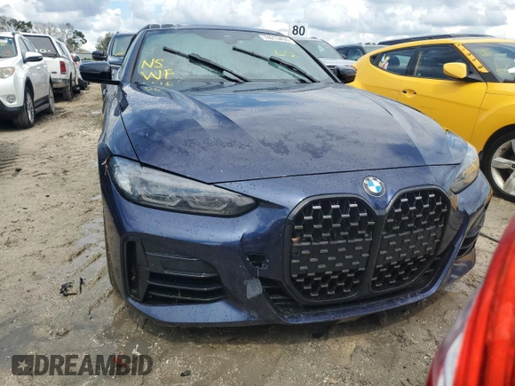 2023 BMW 4 Series M440i with VIN WBA53AT06PCL25904, listed as a Copart auction lot 74213494 with Not Provided miles and Non Repairable. Bid and sale history available at DreamBid. Image 5.