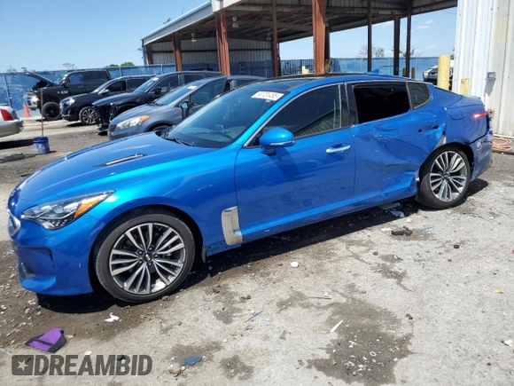 2019 Kia Stinger with VIN KNAE15LA9K6067794, listed as a Copart auction lot 53731455 with 37,817 mi miles and Non Repairable. Bid and sale history available at DreamBid. Image 1.