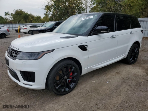 2019 Land Rover Range Rover Sport HST with VIN SALWS2SU3KA875806, listed as a Copart auction lot 74830474 with 83,430 mi miles and Clean Title. Bid and sale history available at carsss.com. Image 1.