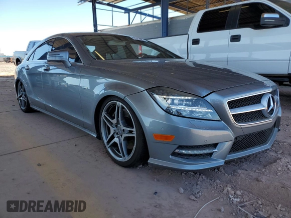 2012 Mercedes-Benz CLS 550 with VIN WDDLJ7DB1CA015156, listed as a Copart auction lot 55313485 with 174,362 mi miles and Salvage Title. Bid and sale history available at DreamBid. Image 4.