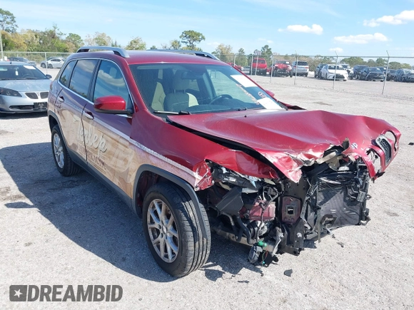 2015 Jeep Cherokee Latitude with VIN 1C4PJLCB0FW643402, listed as a IAAI auction lot 41811328 with 110,232 mi miles and . Bid and sale history available at DreamBid. Image 1.