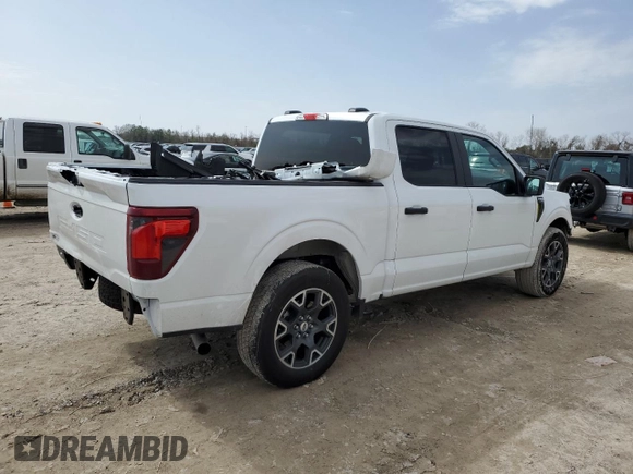 2024 Ford F-150 STX with VIN 1FTEW2KP0RFA29373, listed as a Copart auction lot 44813665 with 11,206 mi miles and Salvage Title. Bid and sale history available at carsss.com. Image 3.