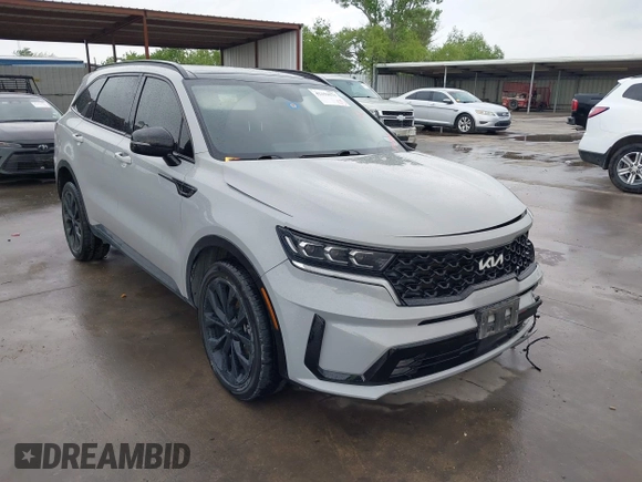 2022 Kia Sorento X-Line SX Prestige with VIN 5XYRKDLF9NG129963, listed as a IAAI auction lot 42159573 with 40,443 mi miles and . Bid and sale history available at DreamBid. Image 1.