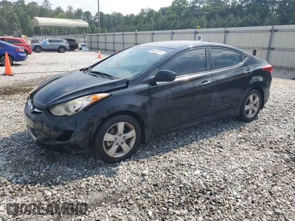 2013 Hyundai Elantra GLS with VIN KMHDH4AE1DU841024, listed as a Copart auction lot 58762515 with 166,470 mi miles and Salvage title. Bid and sale history available at DreamBid. Image 1.