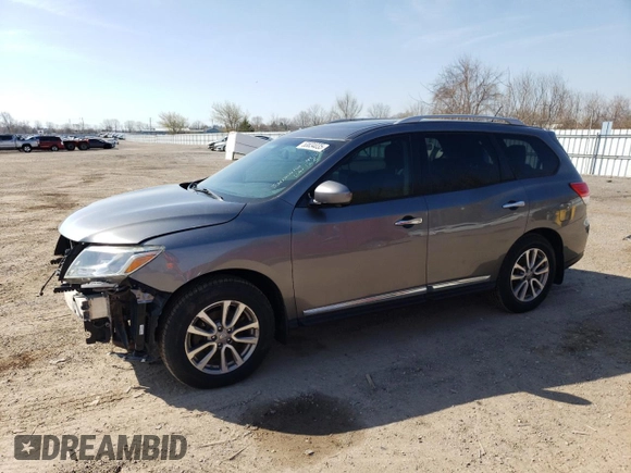 2015 Nissan Pathfinder SL z VIN 5N1AR2MM9FC694354, wystawiony jako Copart lot #53834035 z przebiegiem 217 650 mil mil oraz Szkoda całkowita • Salvage title. Historia ofert i sprzedaży dostępna na DreamBid. Obrazek 1.