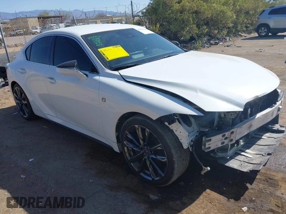 2021 Lexus IS with VIN JTHGZ1B20M5039154, listed as a IAAI auction lot 41978368 with 57,839 mi miles. Bid and sale history available at carsss.com. Image 1.