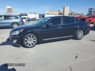 2011 Hyundai Equus Signature with VIN KMHGH4JF0BU042144, listed as a Copart auction lot 46166475 with 141,051 mi miles and Salvage Title. Bid and sale history available at DreamBid. Image 1.