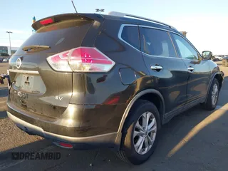 2015 Nissan Rogue SV with VIN KNMAT2MTXFP505183, listed as a IAAI auction lot 41878121 with 127,677 mi miles. Bid and sale history available at carsss.com. Image 4.