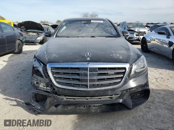 2019 Mercedes-Benz S-Class AMG S 63 with VIN WDDUG8JB9KA458473, listed as a Copart auction lot 83968594 with 0 mi miles and Salvage Title. Bid and sale history available at carsss.com. Image 5.