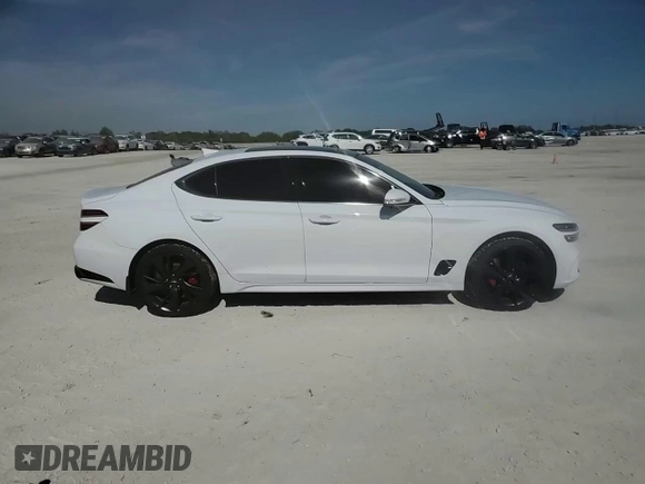 2023 Genesis G70 3.3T with VIN KMTG54TE5PU105104, listed as a Copart auction lot 79841284 with 17,724 mi miles and Salvage Title. Bid and sale history available at DreamBid. Image 10.