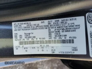2017 Ford Fiesta SE with VIN 3FADP4BJ8HM116037, listed as a Copart auction lot 46684015 with 100,909 mi miles and Salvage Title. Bid and sale history available at DreamBid. Image 14.