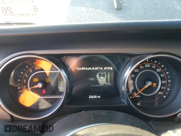 2021 Jeep Wrangler 80th Anniversary with VIN 1C4GJXAN8MW666671, listed as a Copart auction lot 89151305 with 22,628 mi miles and Salvage Title. Bid and sale history available at DreamBid. Image 9.