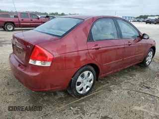 2007 Kia Spectra EX with VIN KNAFE121775427693, listed as a Copart auction lot 76727994 with 100,197 mi miles and Salvage Title. Bid and sale history available at carsss.com. Image 3.