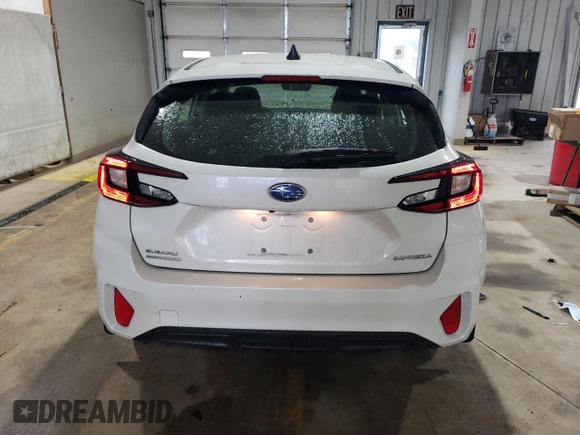2024 Subaru Impreza с VIN JF1GUABC8R8244872, выставлен на аукционе Copart как лот 58072635 с пробегом 6 341 миль миль и Списание • Salvage title. История ставок и продаж доступна на DreamBid. Изображение 6.
