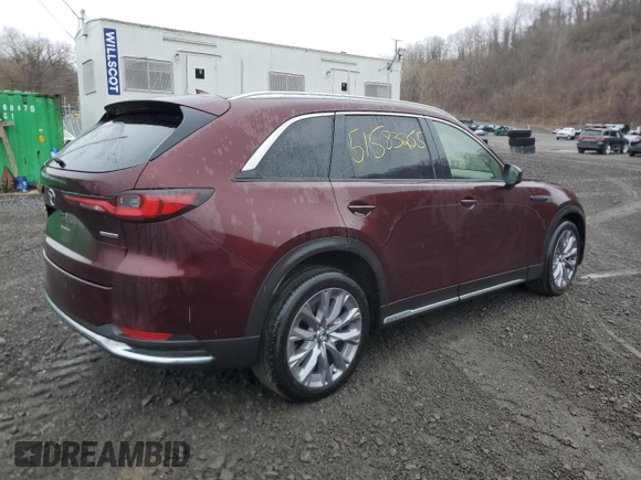 2024 Mazda CX-90 3.3 Turbo Premium with VIN JM3KKDHD2R1147713, listed as a Copart auction lot 51583255 with 8,502 mi miles and Salvage Title. Bid and sale history available at carsss.com. Image 3.