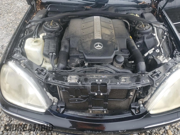 2002 Mercedes-Benz S-Class 4.3L with VIN WDBNG70JX2A310929, listed as a Copart auction lot 79703214 with 0 mi miles and Salvage Title. Bid and sale history available at carsss.com. Image 12.
