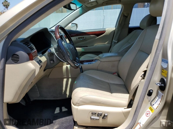 2007 Lexus LS 460 L with VIN JTHGL46F975017318, listed as a Copart auction lot 63524605 with 141,630 mi miles and Salvage title. Bid and sale history available at DreamBid. Image 7.