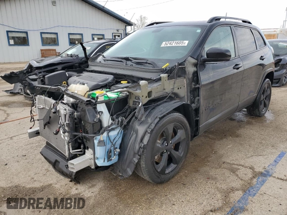 2019 Jeep Cherokee Latitude Plus with VIN 1C4PJLLBXKD339368, listed as a Copart auction lot 52421605 with 48,221 mi miles and Salvage Title. Bid and sale history available at carsss.com. Image 1.