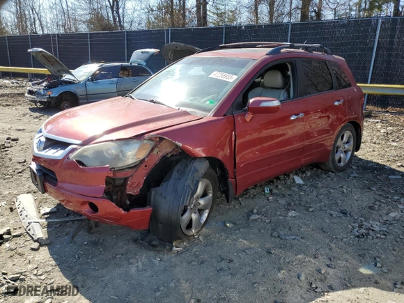 2007 Acura RDX Tech Pkg with VIN 5J8TB18517A016050, listed as a Copart auction lot 47258955 with 106,346 mi miles and Salvage Title. Bid and sale history available at carsss.com. Image 1.