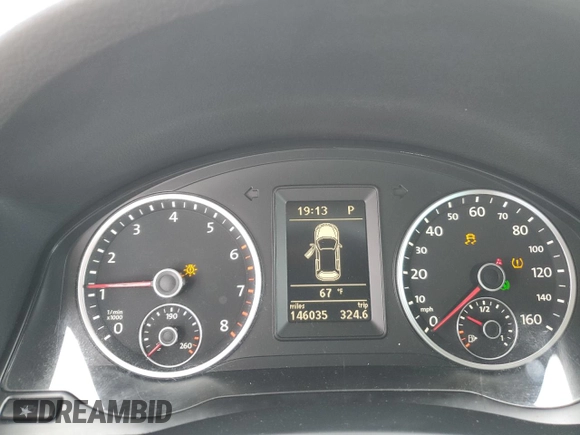 2012 Volkswagen Tiguan S with VIN WVGBV7AXXCW594060, listed as a Copart auction lot 45521095 with 146,035 mi miles and Salvage Title. Bid and sale history available at DreamBid. Image 9.