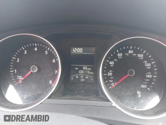 2015 Volkswagen Jetta Sedan 1.8T SE with VIN 3VWD17AJ3FM342172, listed as a IAAI auction lot 41527501 with 108,173 mi miles. Bid and sale history available at carsss.com. Image 7.