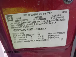 2001 GMC Yukon SLT z VIN 1GKEC13T21J193583, wystawiony jako IAAI lot #42281458 z przebiegiem 369 863 mil mil oraz . Historia ofert i sprzedaży dostępna na DreamBid. Obrazek 9.