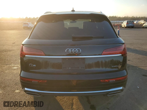 2023 Audi Q5 S line Prestige with VIN WA1FAAFY8P2165460, listed as a Copart auction lot 88486725 with 0 mi miles and Salvage Title. Bid and sale history available at carsss.com. Image 6.