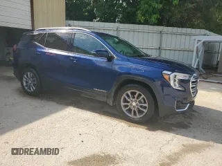 2023 GMC Terrain SLT with VIN 3GKALPEG3PL164452, listed as a Copart auction lot 55473515 with 48,586 mi miles and Salvage title. Bid and sale history available at DreamBid. Image 4.