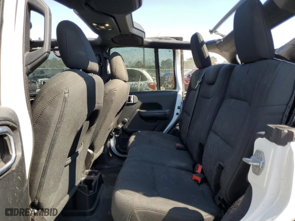 2021 Jeep Wrangler Unlimited Sport S with VIN 1C4HJXDN0MW599550, listed as a Copart auction lot 46909215 with 43,294 mi miles and Non Repairable. Bid and sale history available at carsss.com. Image 11.