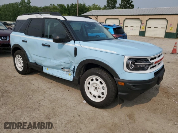 2024 Ford Bronco Sport Heritage with VIN 3FMCR9G68RRF41498, listed as a Copart auction lot 58862245 with 13,154 mi miles and Salvage title. Bid and sale history available at DreamBid. Image 4.